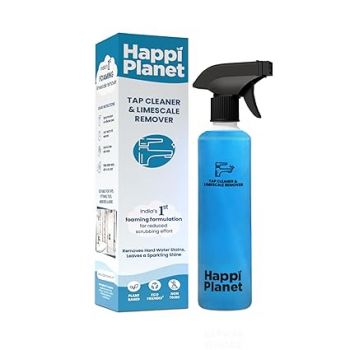 Happi Planet | Tap Cleaner & Limescale Remover | India’s 1st Foaming Formulation for Reduced Scrubbing Effort, Non-Toxic | 500ml | All Purpose Cleaner Suitable for Bathroom, Tap, Shower, Tiles, Mirror