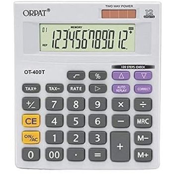 Orpat OT 400T/400GT Two Way Power Calculator (White and Grey)