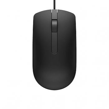 Dell MS116 Wired Optical Mouse, 1000DPI, LED Tracking, Scrolling Wheel, Plug and Play