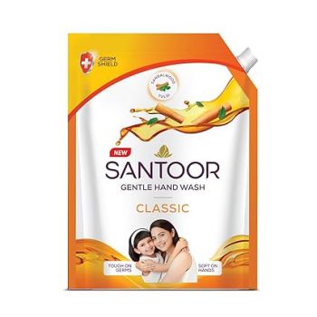 Santoor Classic Gentle Hand Wash with Natural goodness of Sandalwood & Tulsi, 1300ml