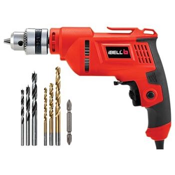 IBELL Electric Drill ED06-91, 400W, Copper Armature, 2800 RPM, Chuck 10 mm Forward/Reverse for Wood & Metal Work with Variable Speed Control