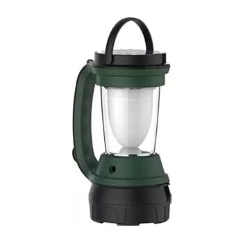 Havells 2 in 1 LED Lantern Cum Torch with Solar Panel Rechargeable Feature Lantern Emergency Light (Green, White, Black)