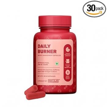 What's Up Wellness Daily Burner Capsules with CarbBliss® & ACV | Weight Loss Supplement For Women & Men | Helps Manage Cravings, Calories & Carbs | 30 Capsules