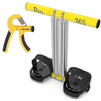 PRO365 Tummy Trimmer & Hand Gripper, 6 Month Manufacturer Warranty, Home Gym Equipment, Multi-Coloured