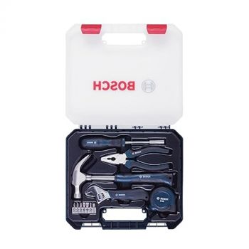 BOSCH Hand Tool Kit, 12-pieces kit, Professional Hand Tools, Precision tools, Ergonomic Design, Durable & Rust-resistant, Blue, Hard Case for secure storage