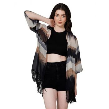Purys Women's Colorblock Kimono Shrug