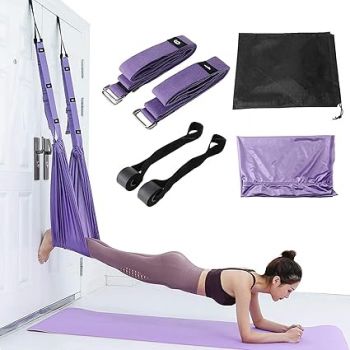 Kresal Aerial Yoga Rope Open Hip Stretch Yoga with Inverted Rope Pull Stretch Belt Splits Lower Waist Trainer