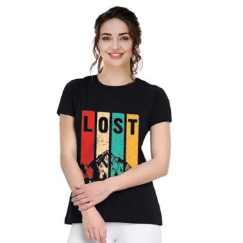 DIVING DEEP Short Sleeve with Round Neck Girls & Women T-Shirts Casual Wear Women's Comfortable Cotton T-Shirts Regular Fit Girls T-Shirt_Pack of 1