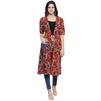 INDIBELLE Rayon Abstract Print Shrug Cape