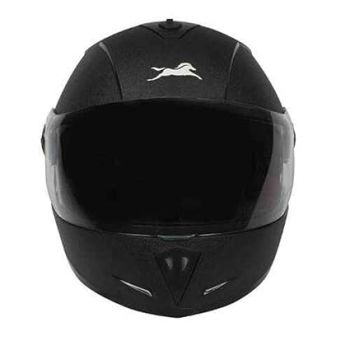 TVS Lightweight Full Face Helmet for Man and Woman with Clear and Scratch Resistant Visor, ISI Certified |Quick-Release Buckle|Bike Helmet (Colour: Black, Size: XL)