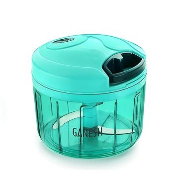 Ganesh Plastic Vegetable Chopper Cutter, Pool Green (725 ml)