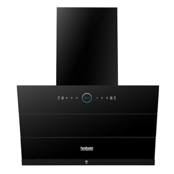 Hindware Skyla Neo BLDC 90 cm Chimney | 1500 CMH | Auto Clean | Inclined | Filterless | Motion Sensor | Automatic Louvre Opening | 12 Yrs Warranty on Motor & 3 Yrs on Product | Wall Mounted (Black)