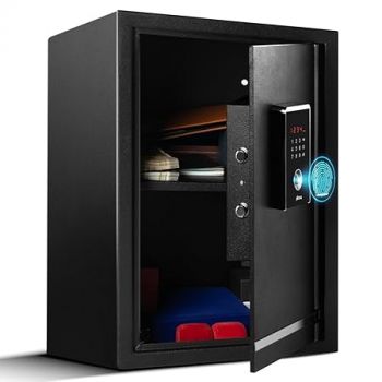 Ozone 55 Litres Fingerprint Safe Locker for Home & Office – Fingerprint Lock, 2-in-1 Unlocking (Fingerprint & Password), Size: 555H x 350W x 360D mm, Weight: 24.7kg, 2-Year Warranty