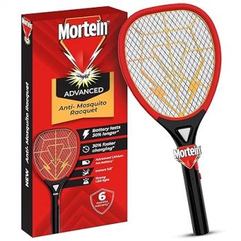 Mortein Advanced Anti-Mosquito Racquet | Mosquito Bat | Electric Fly Swatter | Mosquito Killer Racket | Bat to Hit Mosquito