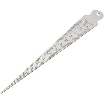 Bore gauge/Taper Gage 1-15mm 1/32-5/8 Inch Stainless Steel Taper Welding Gauge Inch & Metric Feeler Gap Hole Measure Tool