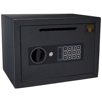 Drop Safe - Digital Safe Compact Steel Money Security Box with Keypad - Deposit Cash Easily – For Home or Business by Paragon Safe - Black, .54 Cubic Feet