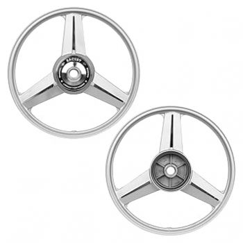 AllExtreme EX22FG 18" Front & 18" Rear Tire Alloy Wheel Heavy Duty High Durability Compatible with CD Deluxe Splendor & Passion (Silver & Cnc, 2 Pcs)