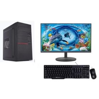 Fusionit Assembled Core i5 Desktop PC | 8GB RAM,500GB HDD + 128GB SSD, Windows 10 Pro, MS Office | 19" HD Screen, WiFi, Bluetooth | Fast & Powerful Computer for Home & Office (Black)