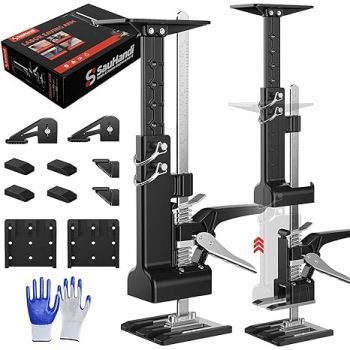 SauHandi Cabinet Jacks for Installing Cabinets,3rd Hand Support System with 365 LB,Hand Lifting Jack Tool,23.4 inches Third Hand Tool Adjustable Support Pole Installing Cabinet Jack and Drywall Lift