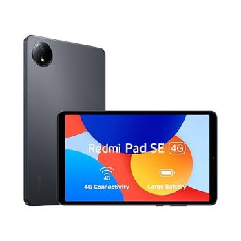 Redmi Pad SE 4G | MediaTek Helio G55| 8.7-inc Display | 6650mAh Battery | 90Hz Smooth Refresh Rate| 4GB, 64GB | 1340 x 800 Display | 1 Billion Colours | Dolby Atmos | Dual Speakers | Urban Grey