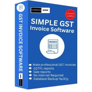 Hargun Shop Simple Invoice Software - Software for PC - Lifetime Validity | Simple GST & Non GST Invoice Software | Latest Version (Email Delivery in 2 hours- No CD)