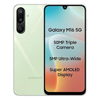 Samsung Galaxy M16 5G (Mint Green, 6GB RAM, 128 GB Storage) | MediaTek Dimensity 6300 | AnTuTu Score 422K+ | Super Amoled Display | 25W Fast Charging | 6 Gen. of OS Upgrades | Without Charger