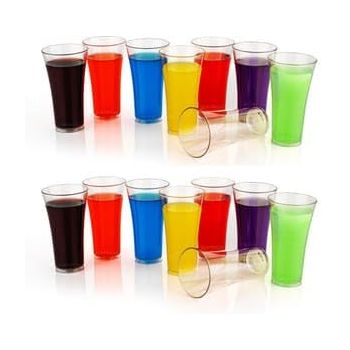 SORATH Reusable Plastic Drinking Glasses Unbreakable Tumblers for Water, Juice, Soda, and Everyday Use – Durable & Lightweight Drinkware (16, Pack of 16)