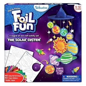 Skillmatics Foil Fun Solar System - Space Art & Craft Kit for Kids, Mess-Free Fun, Creative Activity, DIY Decor, Gifts for Boys & Girls Ages 4, 5, 6, 7, 8, 9, 10, 11, 12