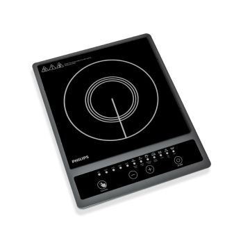 CDP Philips HD4934/00 1300W Induction Cooktop With Triple MOV For 4Kw Surge Protection With Soft Touch Control | 7 Preset Menus | 3 Years Warranty On Coil, Black