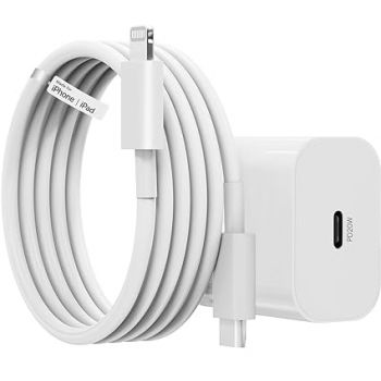 20W Original Charger with Lightning Cable Compatible with iPhone 14/14Plus/14Pro/14 Pro max 13/13Pro/13Pro max 12/12Pro/12/11/X/Xr Series (MFi-Certified)