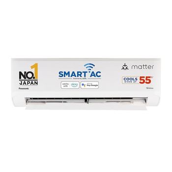 Panasonic 1.0 Ton 5 Star Premium Wi-Fi Inverter Smart Split AC (Matter Enabled, Higher Airflow, Copper Condenser, 7in1 Convertible, True AI, 4-Way, PM 0.1 Filter, CS/CU-NU12AKY5W, White)