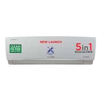 LLloyd 1.0 Ton 3 Star Inverter Split AC (5 in 1 Convertible, Copper, Anti-Viral + PM 2.5 Filter, White with Chrome Deco Strip, GLS12I3FWAEA)
