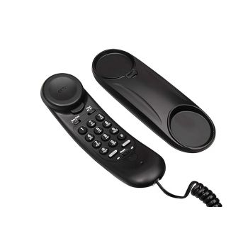 Beetel B26 Slim Corded Landline Phone,Ringer Volume Control,Wall/Desk Mountable,Ringer On/Off Switch,Clear Call Quality,Compact Design,Tone Pulse/Flash/Redial Function (Made in India) (Black)(B26)