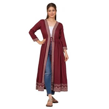 Daevish Women's Tie Up Front Shrug Poncho