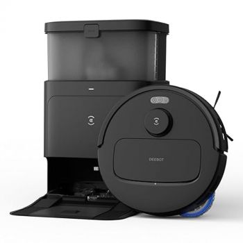 ECOVACS DEEBOT N30 Pro Omni Robot 2-in-1 Vacuum and Mop,10000 Pa Suction, TruEdge Adaptive Edge Mopping, ZeroTangle 2.0 Technology, Hot Air-Drying, Self-Emptying, Auto-Lift Mopping, Wet & Dry cleaning