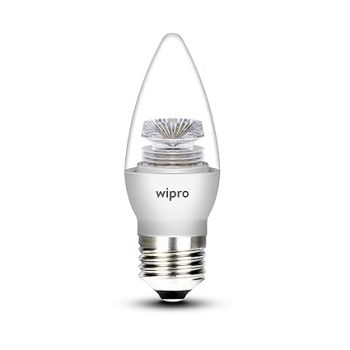 wipro Garnet E27 3-Watt LED Candle Bulb (N31002, Warm White)
