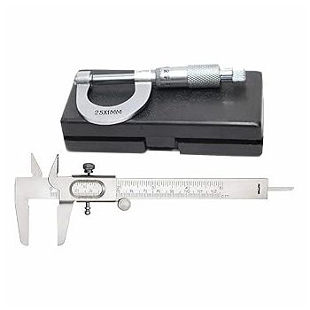 Micrometer and 12cm Vernier Caliper with Case Measurement Tool Set, 25mm