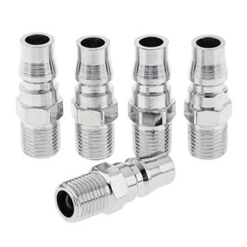 Stainless Steel Imported 5Pcs Quick Release Coupler Connector Air Line Hose Coupling Compressor Pm20