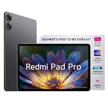 Redmi Pad Pro| Snapdragon 7s Gen 2| 30.7cm(12.1") Tablet| 33+ Days Standby|10000mAh| HyperOS| 120Hz|6GB, 128GB| Quad Speakers|Wi-Fi 6| Graphite Grey