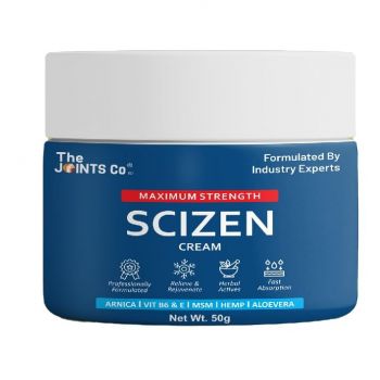The Joints Co Scizen Cream for Sciatica Pain Relief, Nerve Pain Relief Cream,Fast Acting Maximum Strength for Feet,Hands,Legs,Muscles,Joints,Waist includes Arnica, Vitamin B6, Aloe Vera, MSM-50 g