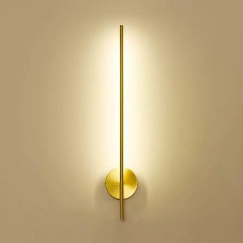 Sirius Modern 600mm LED Long Tube Wall Light - Tricolour | Warm White, White, Natural White | (Golden)