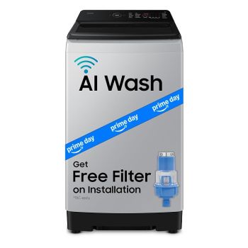Samsung Smart Choice 10 Kg, 5 Star, AI Wash, AI Energy Mode, Wi-Fi, Ecobubble, AI VRT+, Soft Closing Door, Digital Inverter, Fully-Automatic Top Load Washing Machine (WA80F10E2LTL, Lavender Gray)