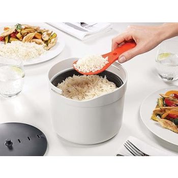 HOMFRO Microwave Rice and Grain Cooker Steamer 2 Litre - All in one for vegetables, oats, pasta, soups
