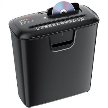 Bonsaii Paper Shredder for Home 8 Sheets StripCut Security Level P2 Domestic Paper Shredder Machine for CD, Credit Card, Document, Staple Paper Crusher Machine for Office with 12.87L Waste Bin