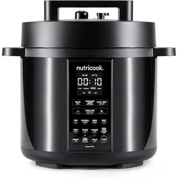 Nutricook Stainless Steel Smart Pot 2 (6 QT | 5.7 Litre), 1000W, 9 In 1 Instant Programmable Electric Pressure Cooker, Slow Cooker, Rice Cooker, Steamer, Saute Pot, Warm Food, Smart Lid