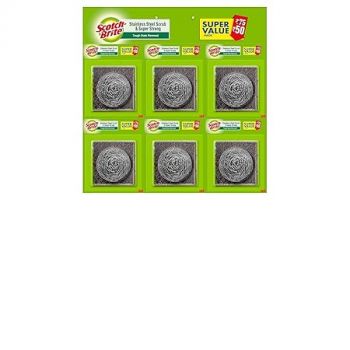 Scotch-Brite Steel Ball (Pack of 6) and Super Strong (Pack of 6)