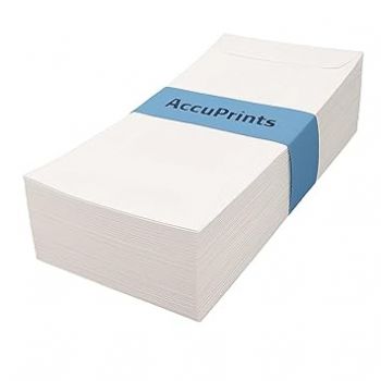 AccuPrints Branded Premium Envelope White Cheque Size envelope | Thickness - 100 gsm | Size 4.5 by 10 inch (50)