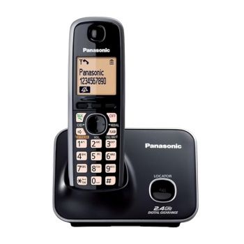 Panasonic Single Line Digital Cordless Telephone, Black