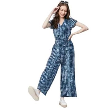 FCV Rayon Printed Jumpsuit for Women