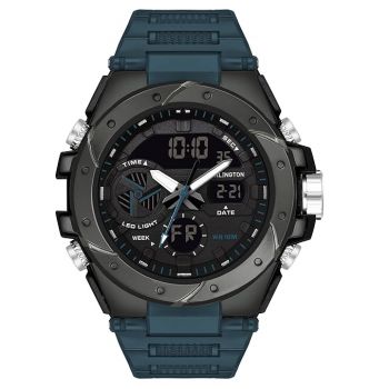 Carlington Analog-Digital Sports Watch Chronograph, Dual Time,Alarm, Stopwatch, Calendar, Water-Resistant, Shock-Resistant, Back Light Display. The Perfect Watch for Men-CT9140 Series
